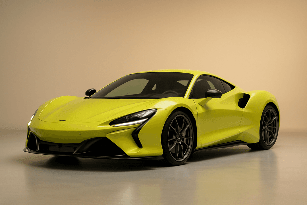 Yellow supercar